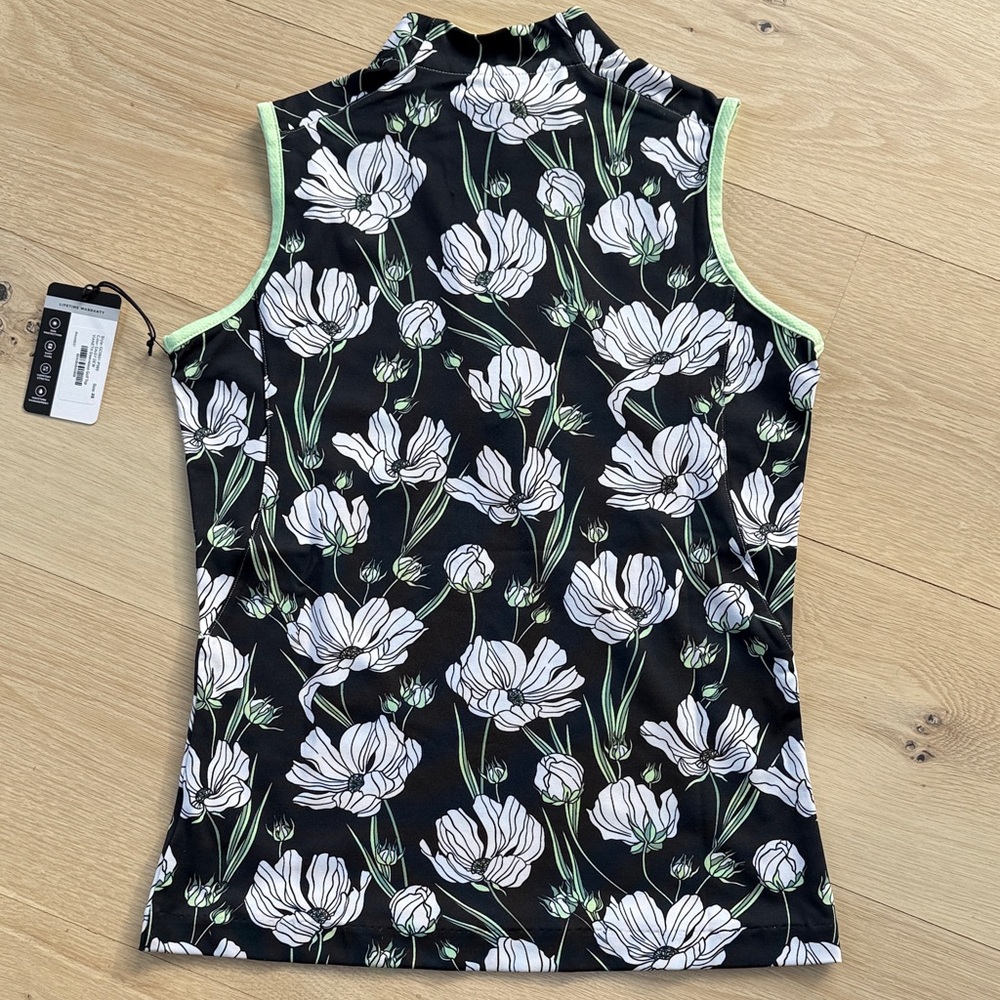 ⛳️NWT Tail Black Floral 1/4 Zip Top - Picture 7 of 8